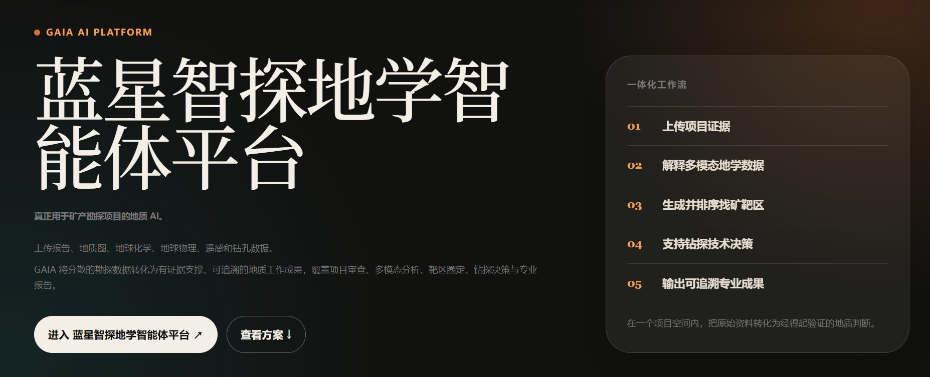 蓝星智探地学智能体平台